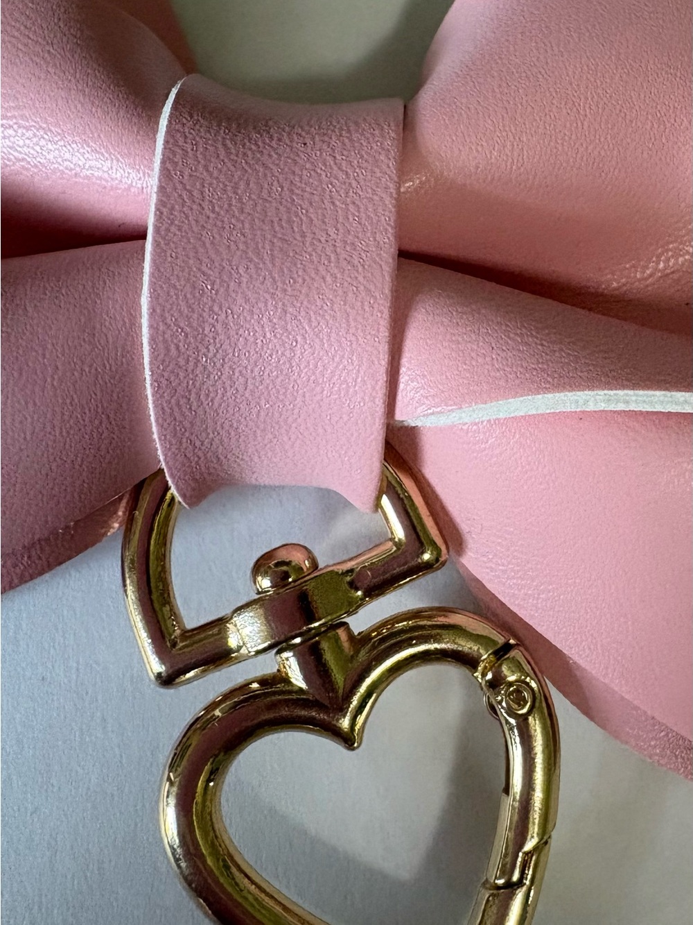 Large Pink Bow Purse Charm with Heart Clasp- NWT - Picture 4 of 6